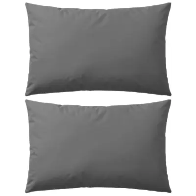vidaXL Zunanje blazine 2 kosa 60x40 cm siva