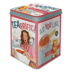 Retro škatlica za čaj Tealicious & Tearrific
