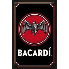 Retro tabla-kovinska 40 x 60 cm Bacardi - Logo Black