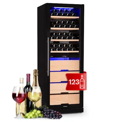 Klarstein Barossa 123 Duo vinska omara (za 123 steklenic)
