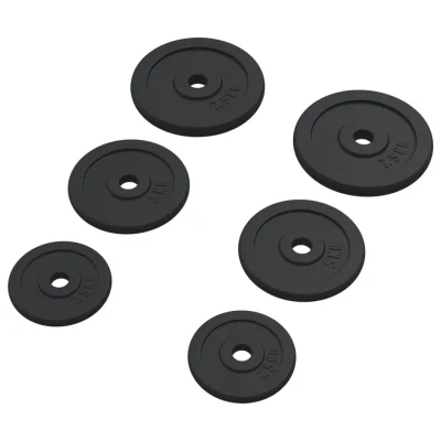 vidaXL Uteži 6 kosov 30 kg lito železo