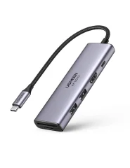 Adapter 5-v-1 UGREEN CM511, Hub USB-C na 2x USB,HDMI, USB-C, TF/SD (siv)