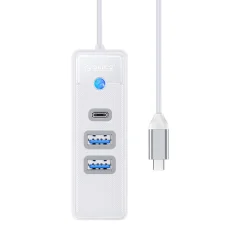 Orico Hub adapter USB-C na 2x USB 3.0 + USB-C, 5 Gbps, 0,15 m (bel)