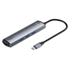 HUB Adapter Baseus 6v1 USB-C na 3x USB 3.0 + HDMI + RJ45 + USB-C PD
