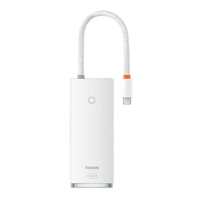 Baseus Lite Series Hub 6w1 USB-C na 2x USB 3.0 + USB-C PD + HDMI + SD/TF (bel)