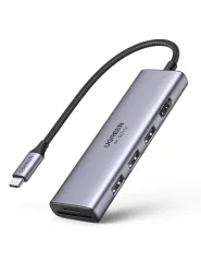Adapter 5-v-1 UGREEN CM511 USB-C Hub na 3x USB3.0 + HDMI + TF / SD (siv)