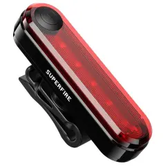 Zadnja kolesarska luč Superfire BTL01, USB, 230mAh
