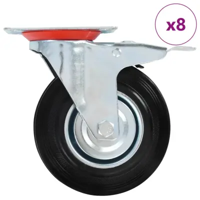 vidaXL Gibljiva kolesa 8 kosov 125 mm