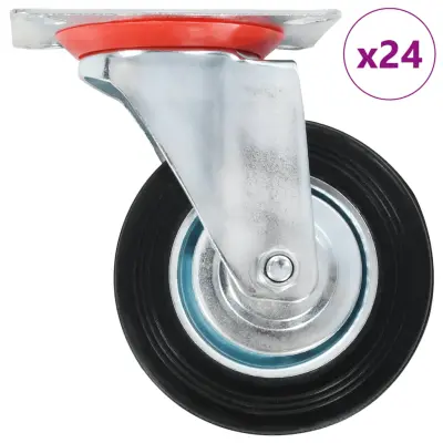 vidaXL Gibljiva kolesa 24 kosov 100 mm