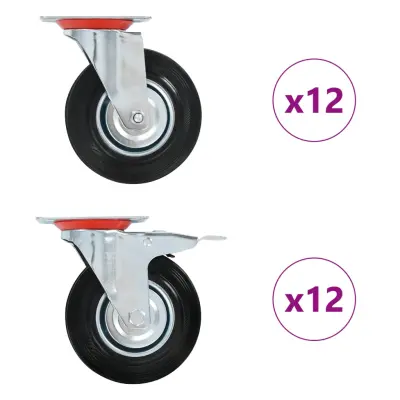 vidaXL Gibljiva kolesa 24 kosov 125 mm