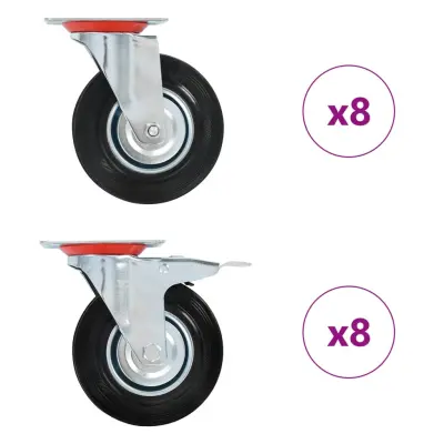 vidaXL Gibljiva kolesa 16 kosov 125 mm