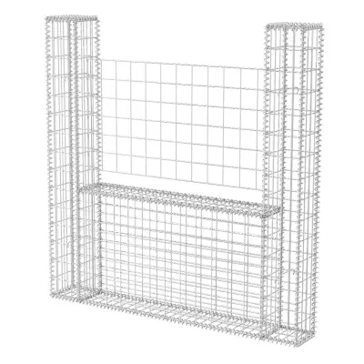 vidaXL Gabionska košara U-oblike pocinkano jeklo 160x20x150 cm