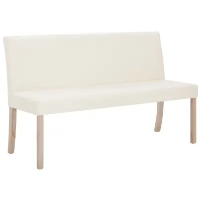 vidaXL Klop 139,5 cm krem umetno usnje