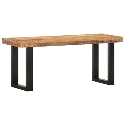 vidaXL Klop 110 cm trden robusten mangov les in jeklo