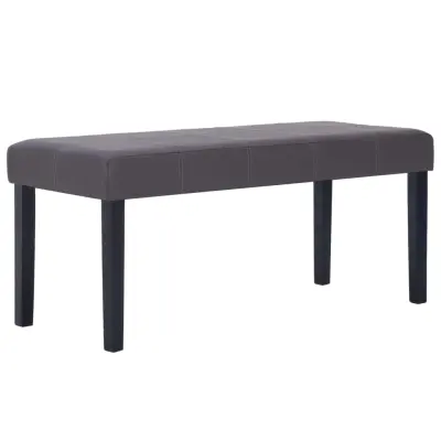 vidaXL Klop 106 cm sivo umetno usnje