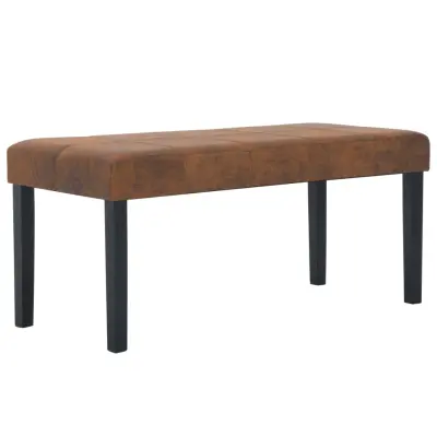 vidaXL Klop 106 cm rjavo umetno semiš usnje