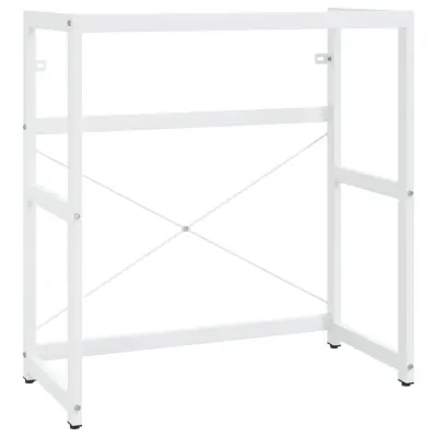vidaXL Kopalniški regal bel 79x38x83 cm železo
