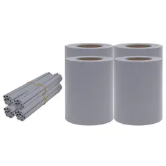 vidaXL Vrtna platna za zasebnost 4 kosi PVC 35x0,19 m mat svetlo sivi