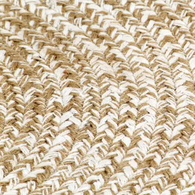 vidaXL Preproga iz jute ročno delo bela in rjava 180 cm