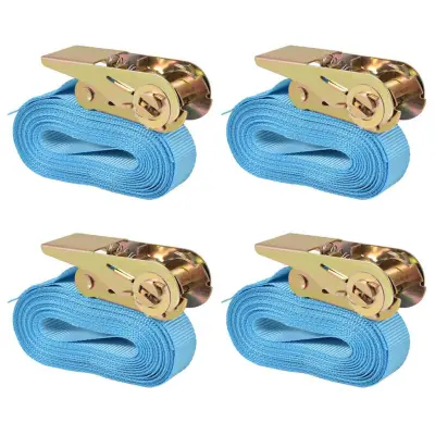vidaXL Tovorni vezni trak 4 kosi 0,8 tone 6mx25 mm modri