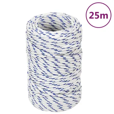 vidaXL Vrv za čoln bela 2 mm 25 m polipropilen