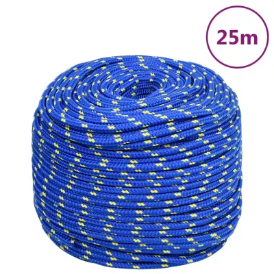 vidaXL Vrv za čoln moder 6 mm 25 m polipropilen