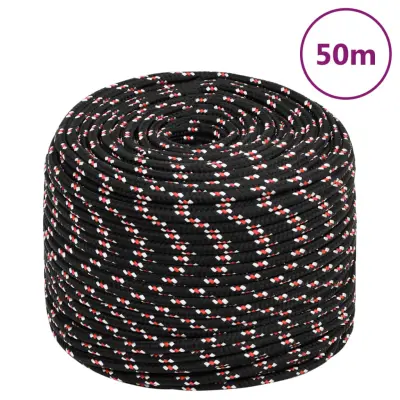 vidaXL Vrv za čoln bela 6 mm 50 m polipropilen