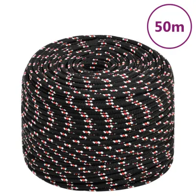 vidaXL Vrv za čoln bela 8 mm 50 m polipropilen