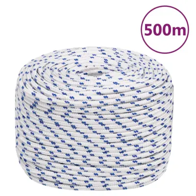 vidaXL Vrv za čoln bela 10 mm 500 m polipropilen