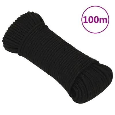 vidaXL Delovna vrv bela 5 mm 100 m poliester