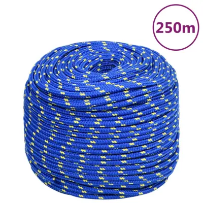 vidaXL Delovna vrv moder 8 mm 250 m polipropilen