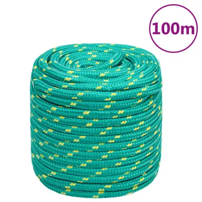 vidaXL Vrv za čoln zelena 18 mm 100 m polipropilen
