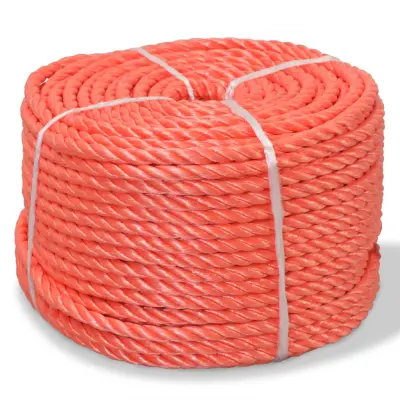 vidaXL Zvita vrv polipropilen 6 mm 500 m oranžna