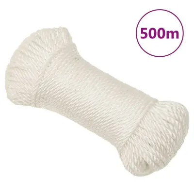 vidaXL Delovna vrv bela 8 mm 500 m polipropilen