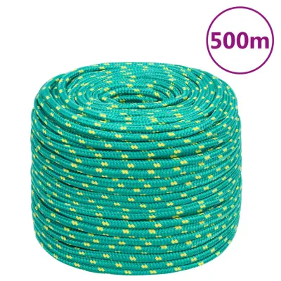 vidaXL Vrv za čoln zelena 8 mm 500 m polipropilen
