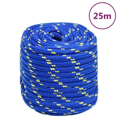 vidaXL Vrv za čoln moder 16 mm 25 m polipropilen