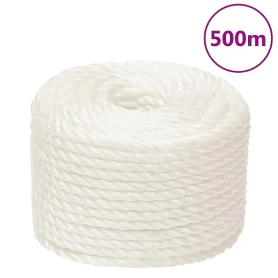 vidaXL Delovna vrv bela 12 mm 500 m polipropilen