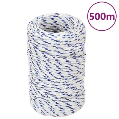 vidaXL Vrv za čoln bela 2 mm 500 m polipropilen