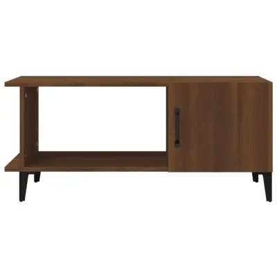 vidaXL Klubska mizica rjavi hrast 90x50x40 cm konstruiran les