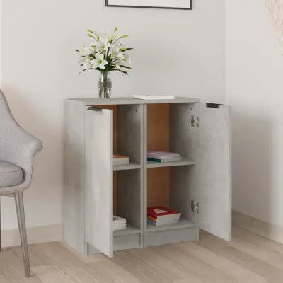 vidaXL Komode 2 kosa betonsko sive 30x30x70 cm konstruiran les