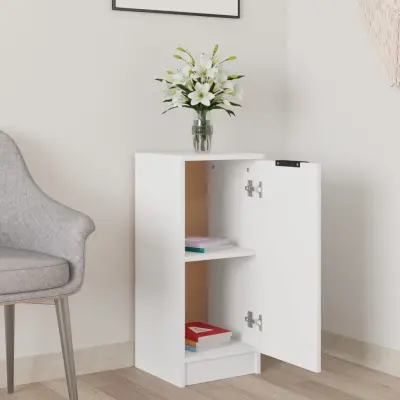 vidaXL Komoda bela 30x30x70 cm konstruiran les