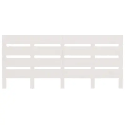 vidaXL Posteljno vzglavje belo 135x3x80 cm trdna borovina