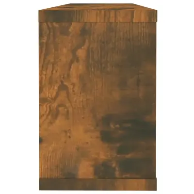 vidaXL Stenske police kockaste 2 kosa dim. hrast 60x15x23 cm inž. Les