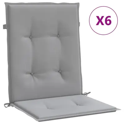 vidaXL Blazine za vrtne stole 6 kosi siva oxford tkanina