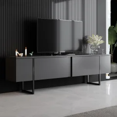 HANAH HOME Luxe - Anthracite, Black TV omarica
