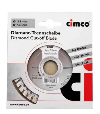 Cimco Diamanttrennscheibe D=125mm 208720: Cimco diamantna rezalna plošča premera 125mm 208720.