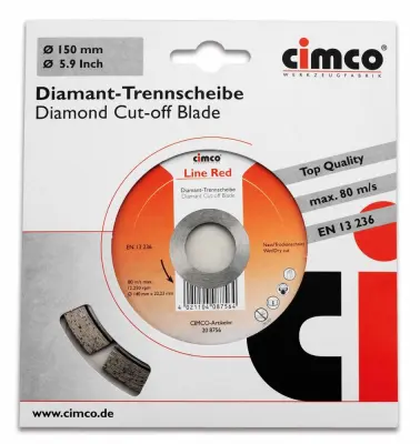 Cimco Diamanttrennscheibe D=140mm 208756: Cimco diamantna rezalna plošča premera 140mm 208756.