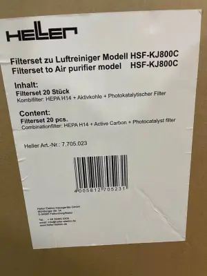 Heller filterset H14 HEPA 7.705.023