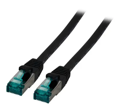 EFB-Elektronik Patchkabel Cat.6A S/FTP RJ45 EC6000A, 15m, črno