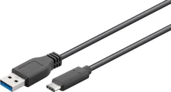 Wentronic USB 3.0 kabel SuperSpeed, 1m, črn, 67890